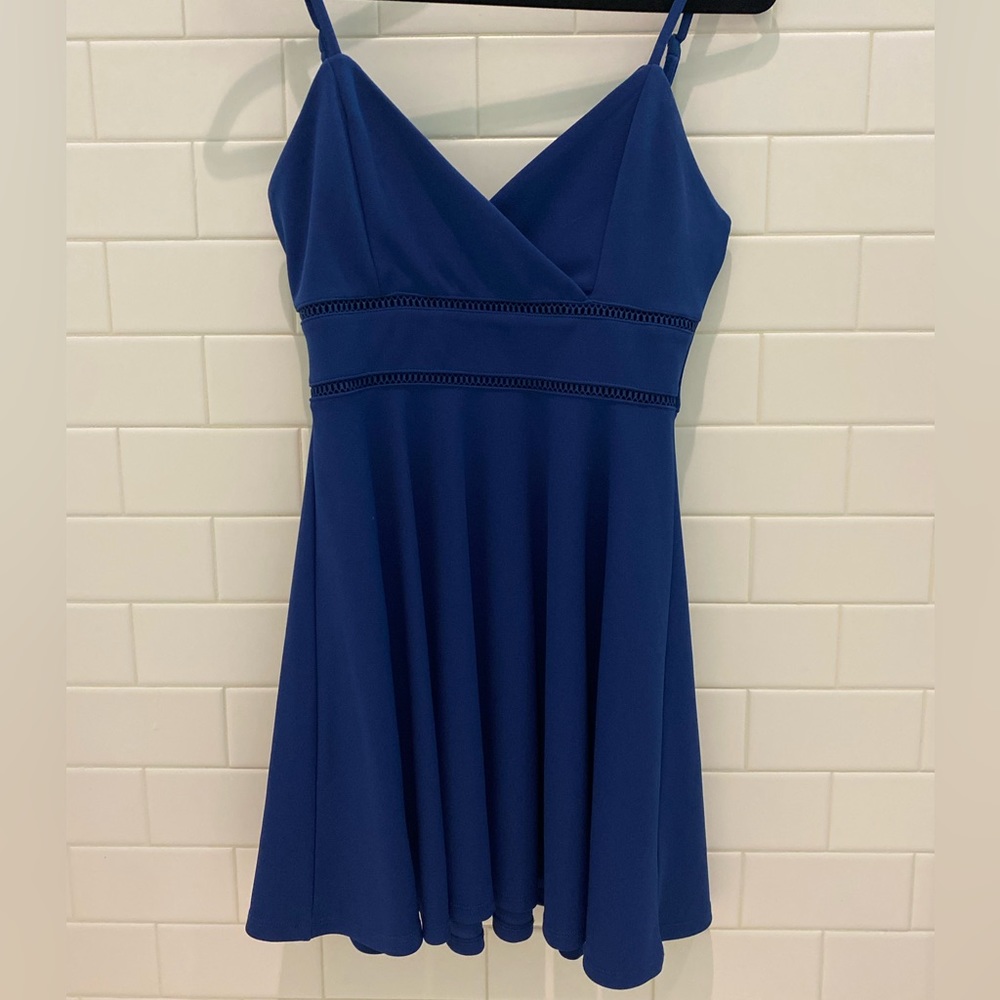 June & Ivy navy blue mini dress